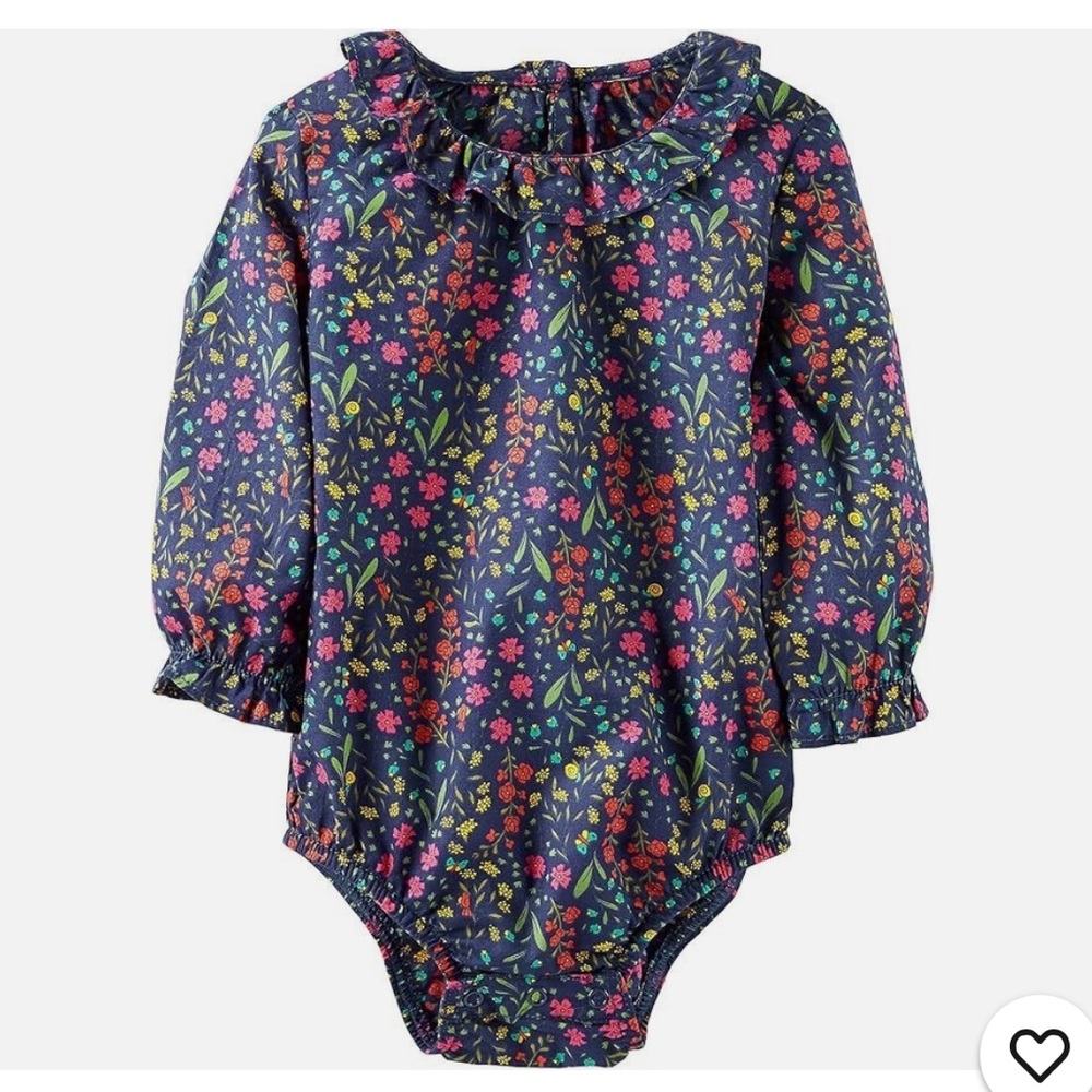 Oshkosh Floral Long Sleeve Baby Bodysuit